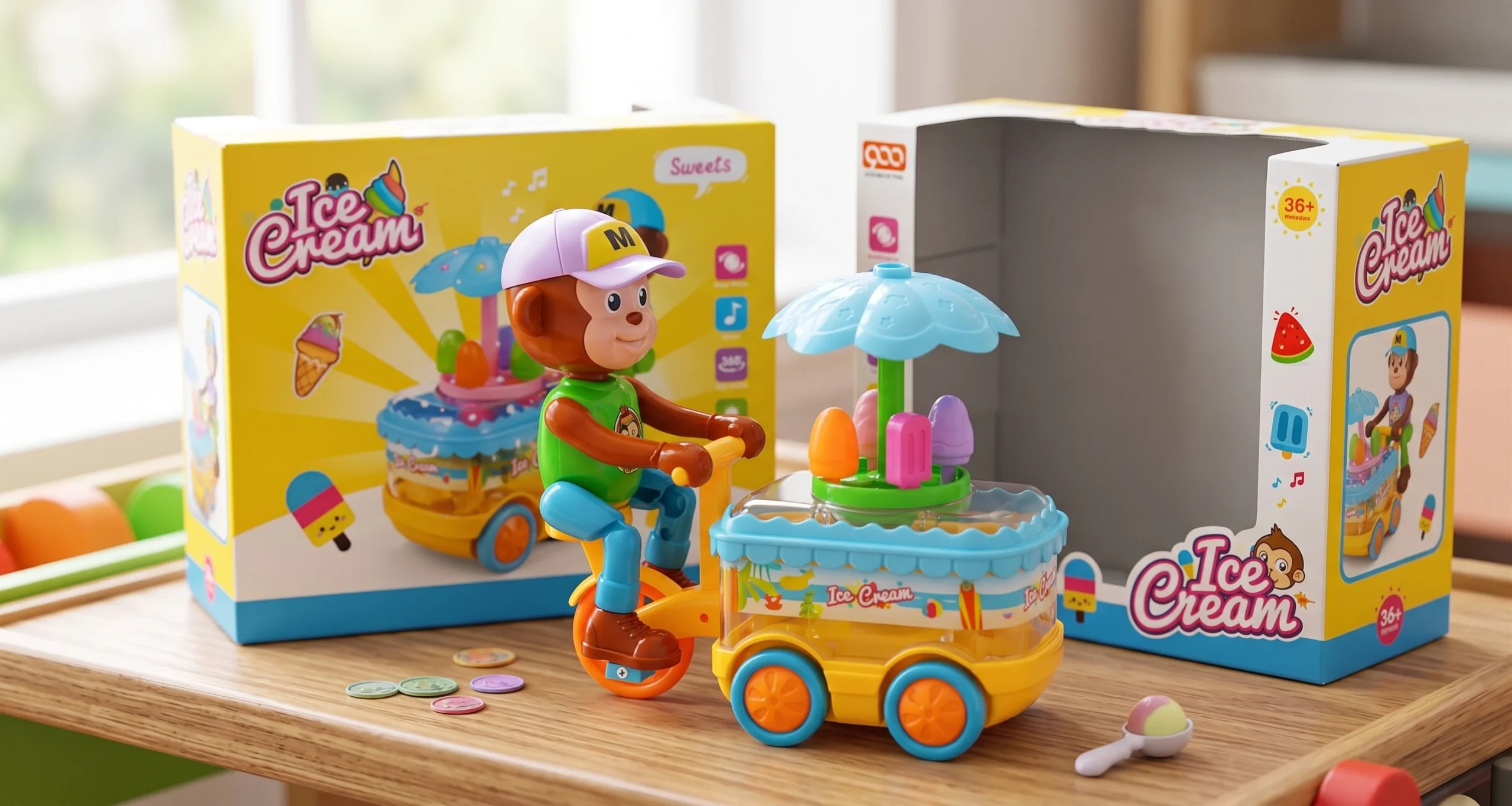 kids musical food cart