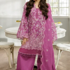 Zellbury Chikankari unstitched embroidered cotton suit