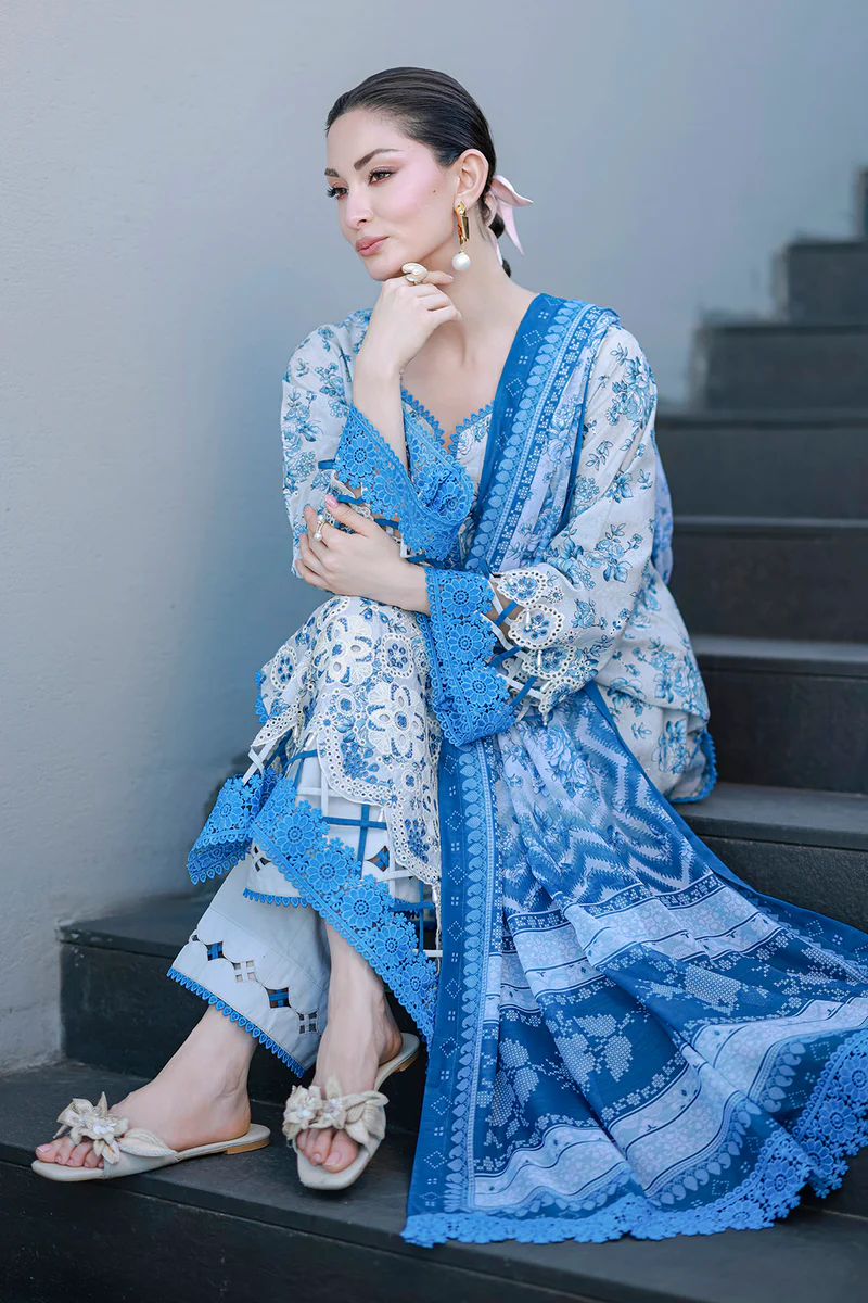 Zellbury Chikankari unstitched cotton suit Zellbury Chikankari unstitched cotton suit