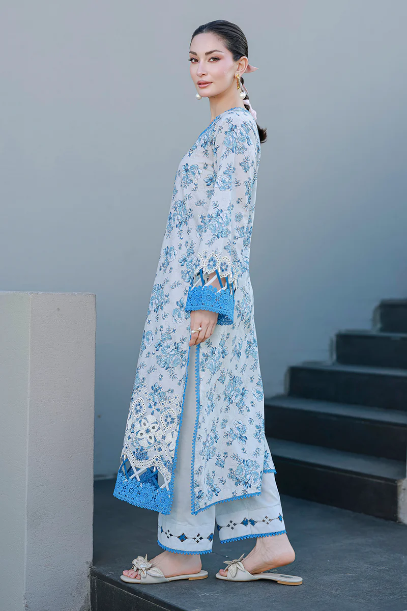 Zellbury Chikankari unstitched cotton suit Zellbury Chikankari unstitched cotton suit