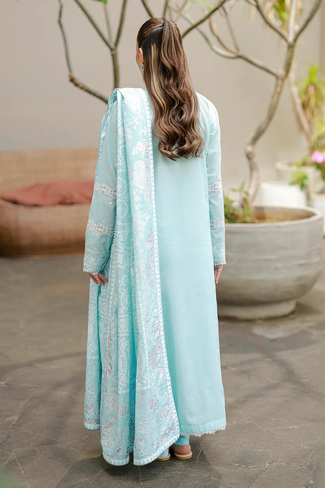 Zellbury Chikankari unstitched cotton suit Zellbury Chikankari unstitched cotton suit