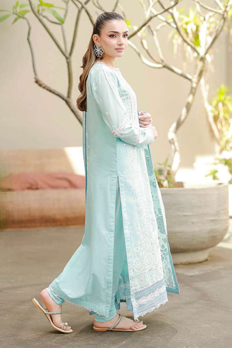 Zellbury Chikankari unstitched cotton suit Zellbury Chikankari unstitched cotton suit
