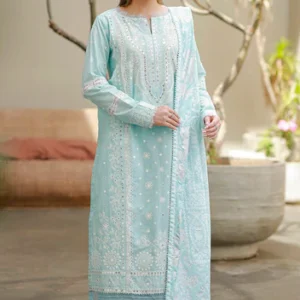 Zellbury Chikankari unstitched cotton suit