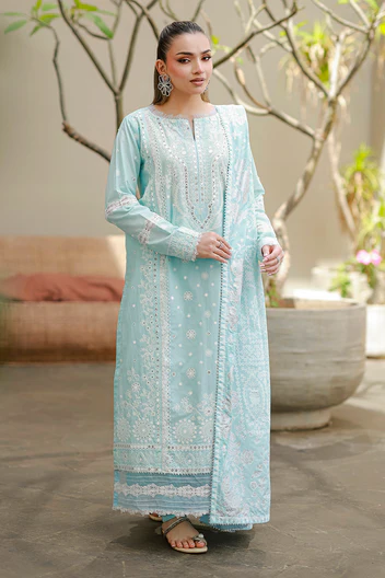 Zellbury Chikankari unstitched cotton suit Zellbury Chikankari unstitched cotton suit