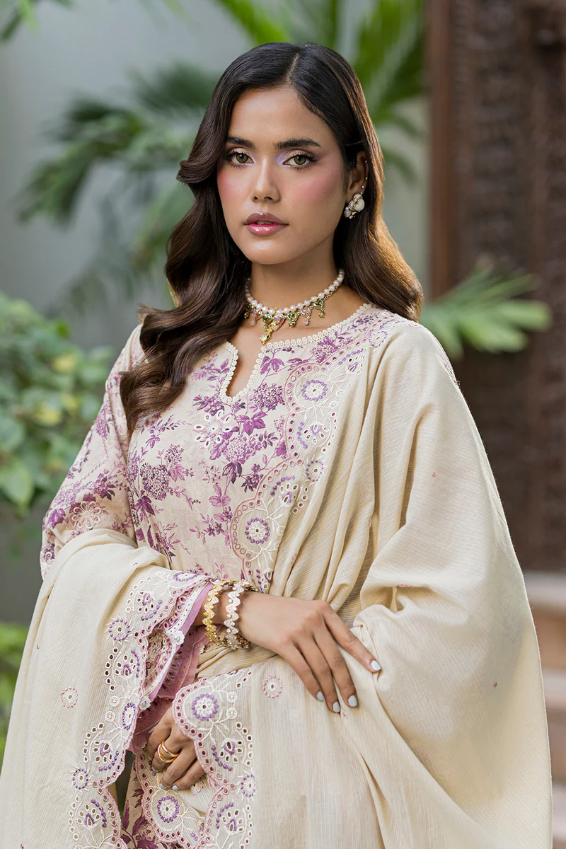 Zellbury Chikankari unstitched cotton suit Zellbury Chikankari unstitched cotton suit