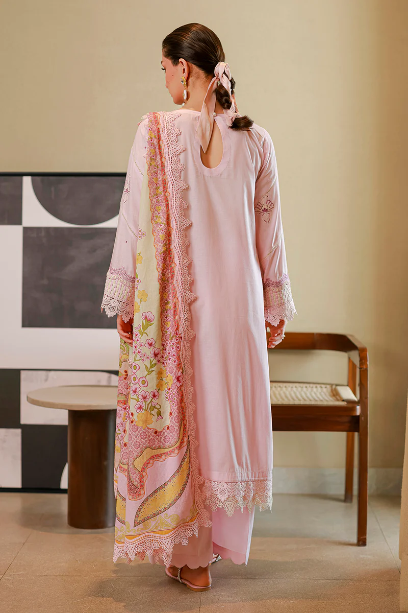Zellbury Chikankari unstitched embroidered cotton suit Zellbury Chikankari unstitched embroidered cotton suit