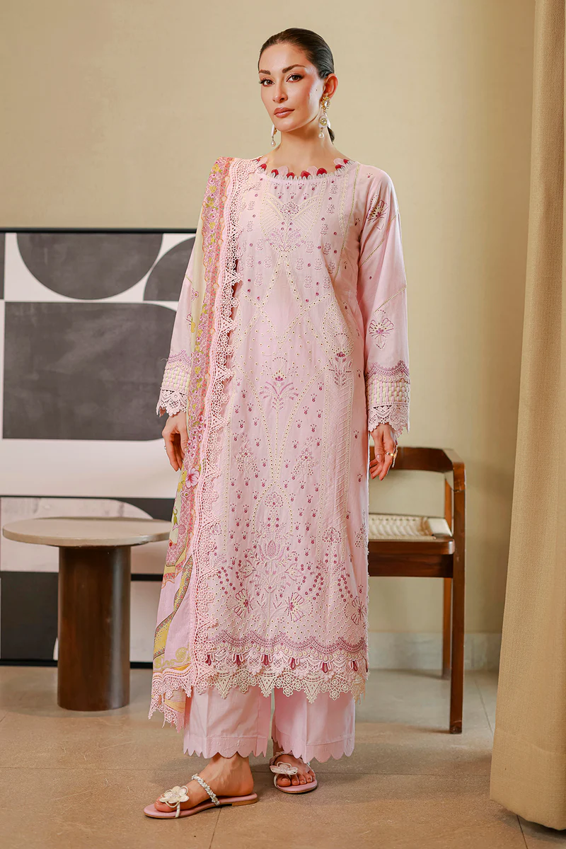 Zellbury Chikankari unstitched embroidered cotton suit Zellbury Chikankari unstitched embroidered cotton suit