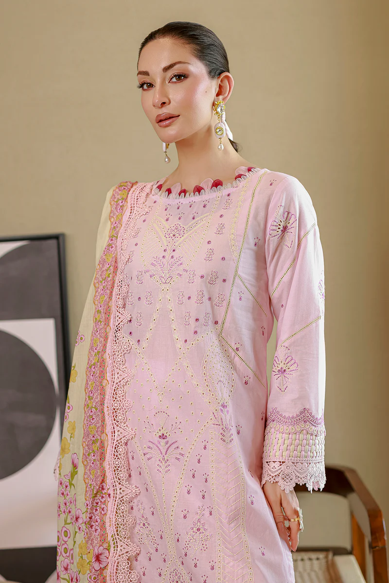 Zellbury Chikankari unstitched embroidered cotton suit Zellbury Chikankari unstitched embroidered cotton suit