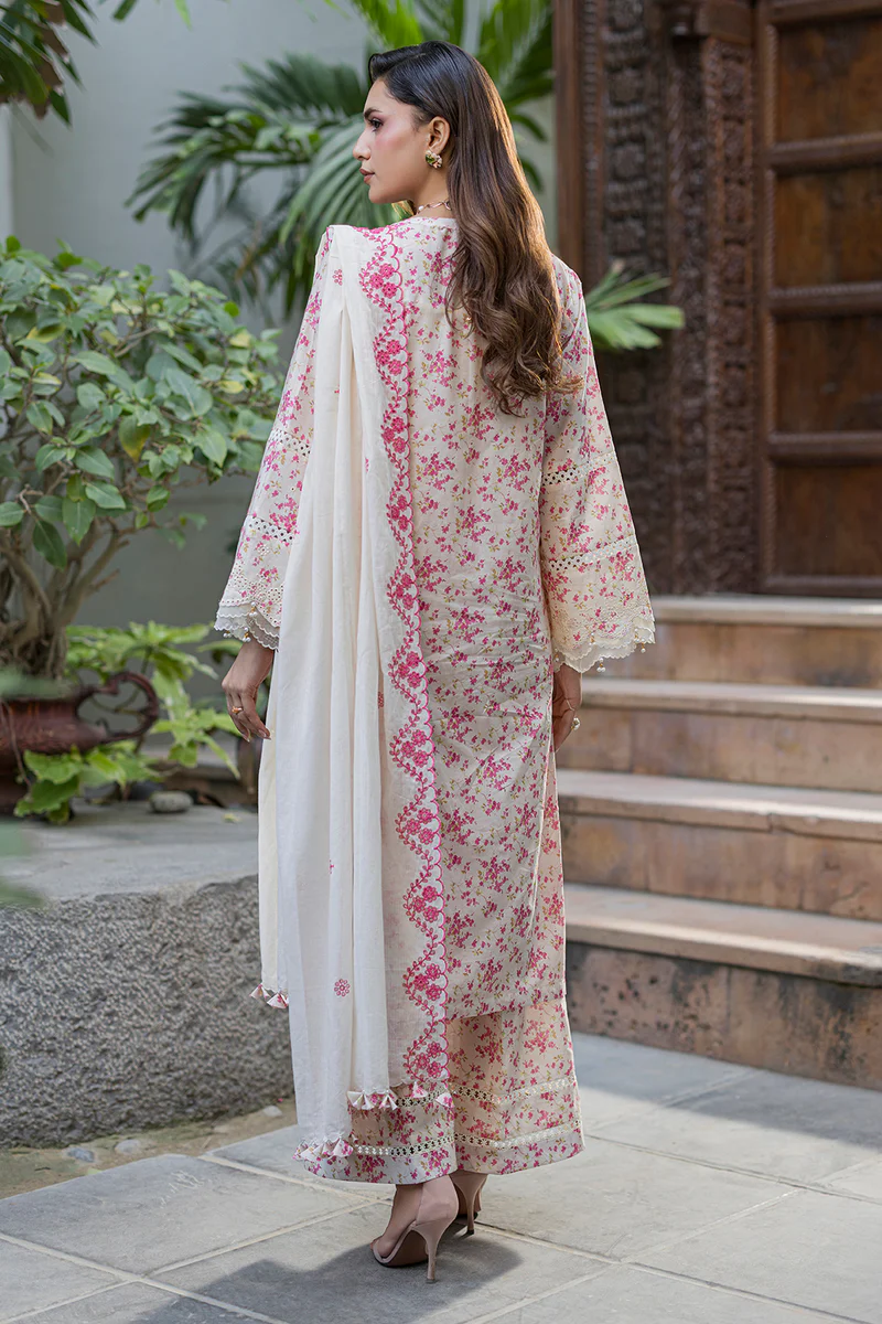 Zellbury Chikankari unstitched embroidered cotton suit Zellbury Chikankari unstitched embroidered cotton suit