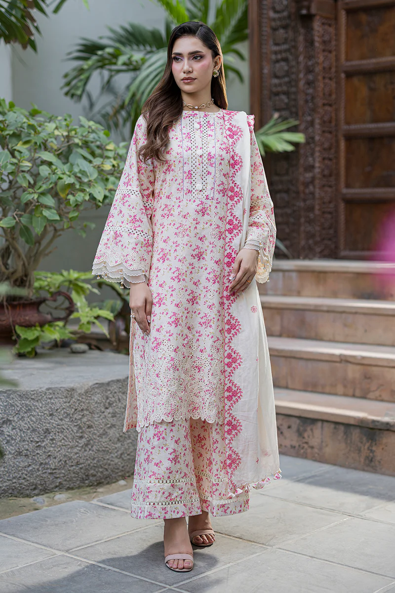Zellbury Chikankari unstitched embroidered cotton suit Zellbury Chikankari unstitched embroidered cotton suit
