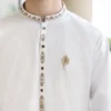 Embroidered off-white men's kurta shalwar Embroidered off-white men's kurta shalwar