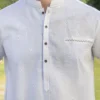 Embroidered off-white men's kurta shalwar Embroidered off-white men's kurta shalwar