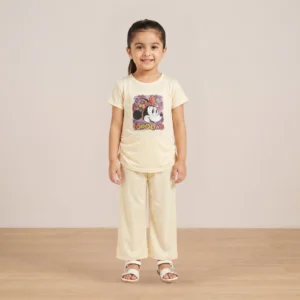 Girls Yellow Minnie Graphic Set