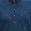 Embroidered deep blue men's kurta shalwar Embroidered deep blue men's kurta shalwar