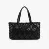Black woven tote bag Black woven tote bag