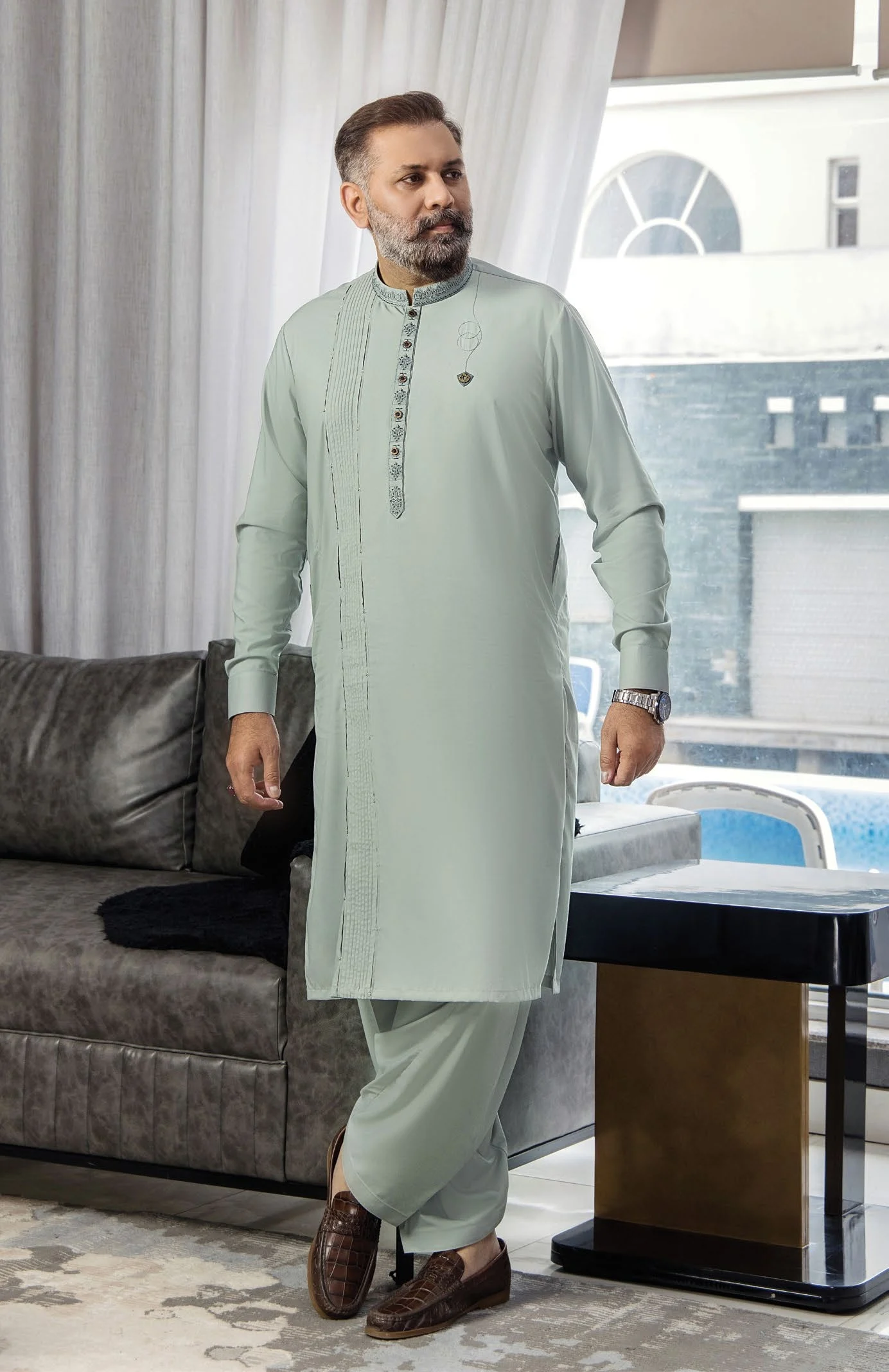 Premium embroidered men's kurta shalwar Premium embroidered men's kurta shalwar