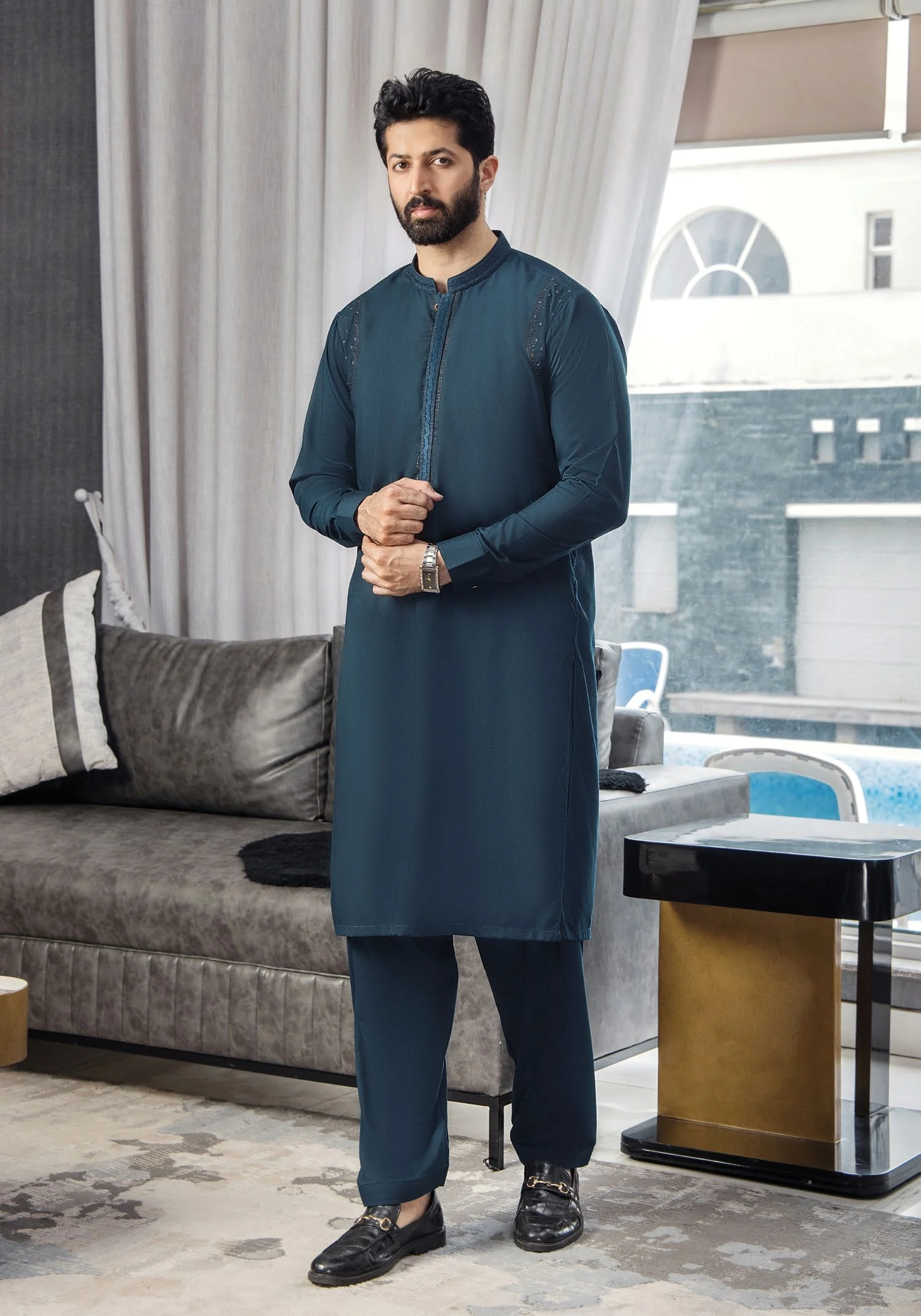 Premium embroidered men's kurta shalwar Premium embroidered men's kurta shalwar