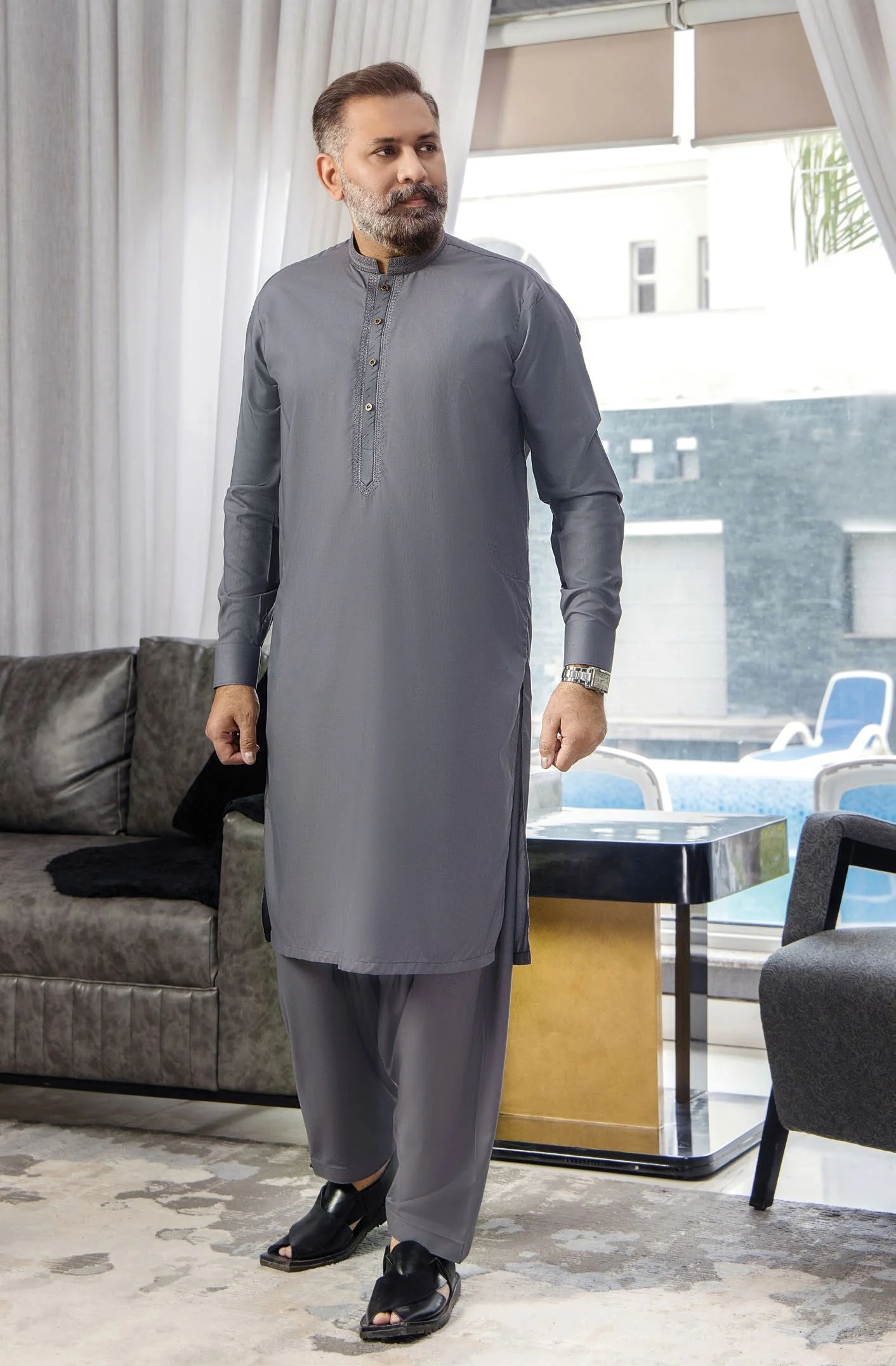 Premium embroidered men's kurta shalwar Premium embroidered men's kurta shalwar