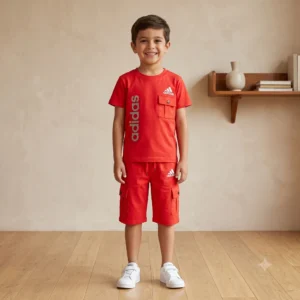Boys Red Short Set
