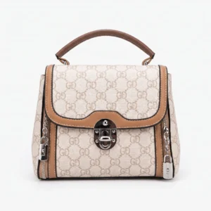Monogram top-handle handbag