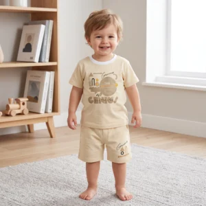 Kids Genius Geometric Print Outfit Set