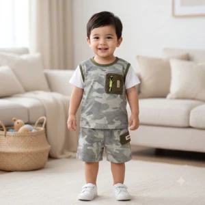 Kids camo print outfit