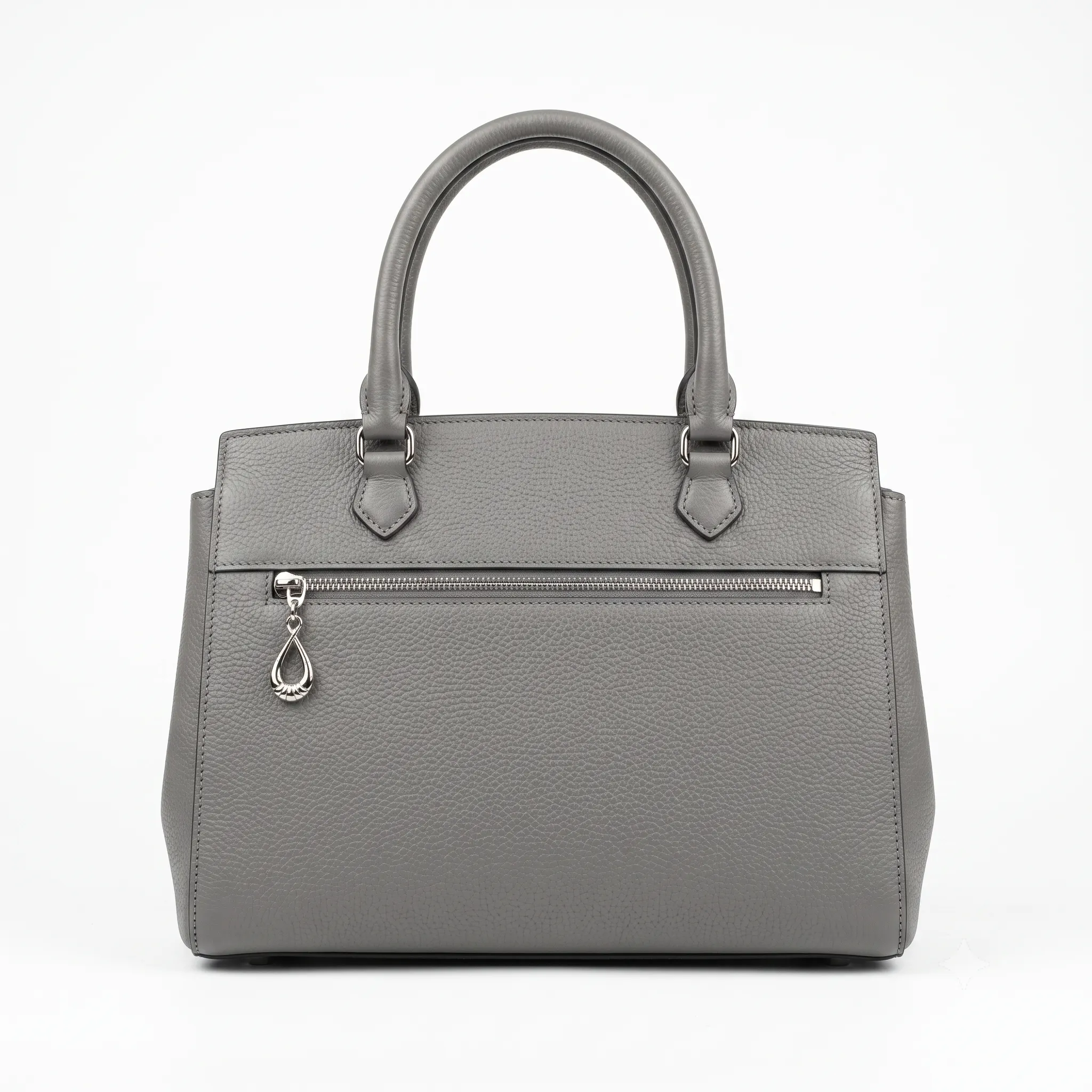 Grey leather handbag Grey leather handbag