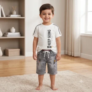 Kids graphic t-shirt and shorts set