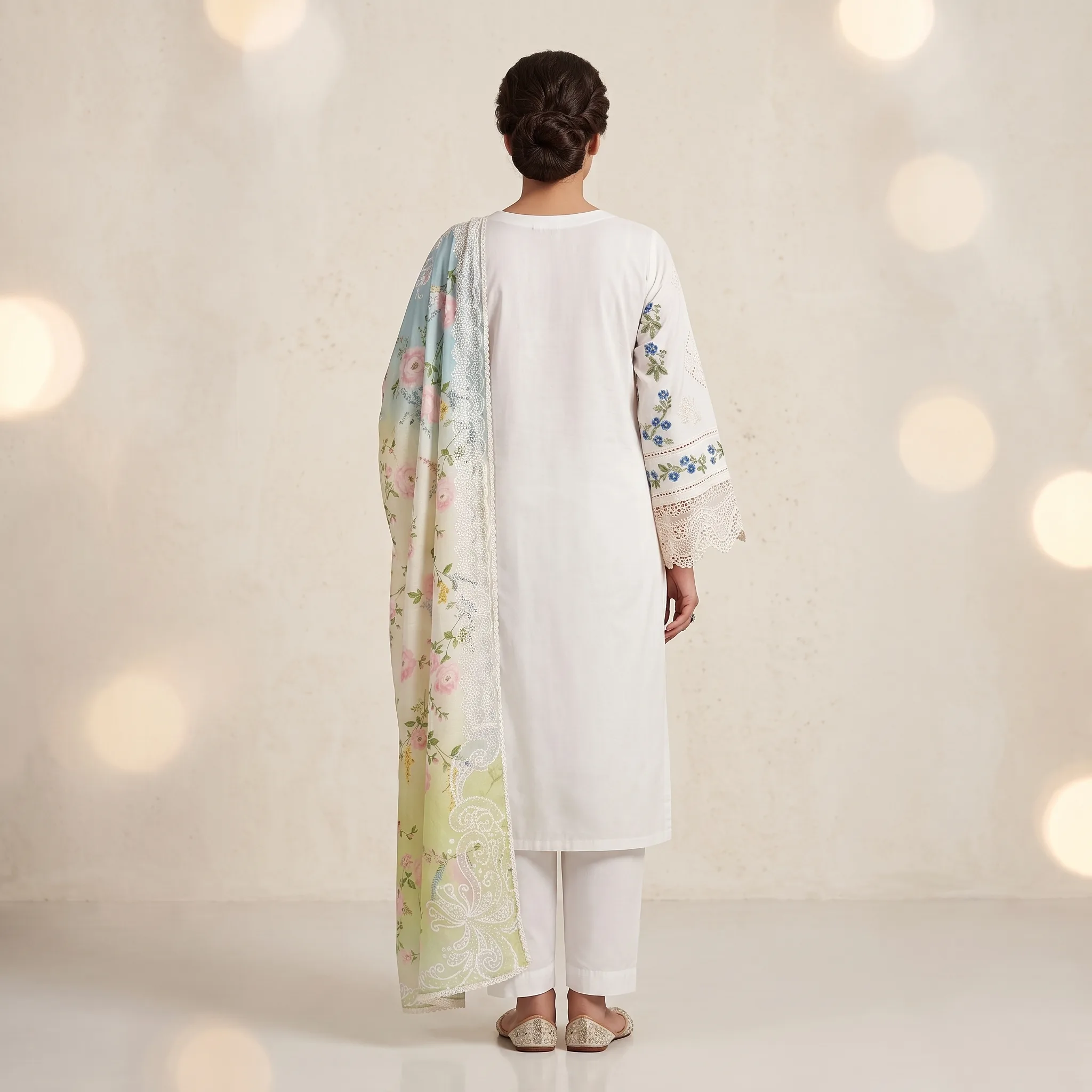 White Embroidered Lawn Suit White Embroidered Lawn Suit