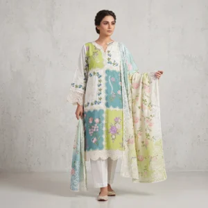 White Embroidered Lawn Suit