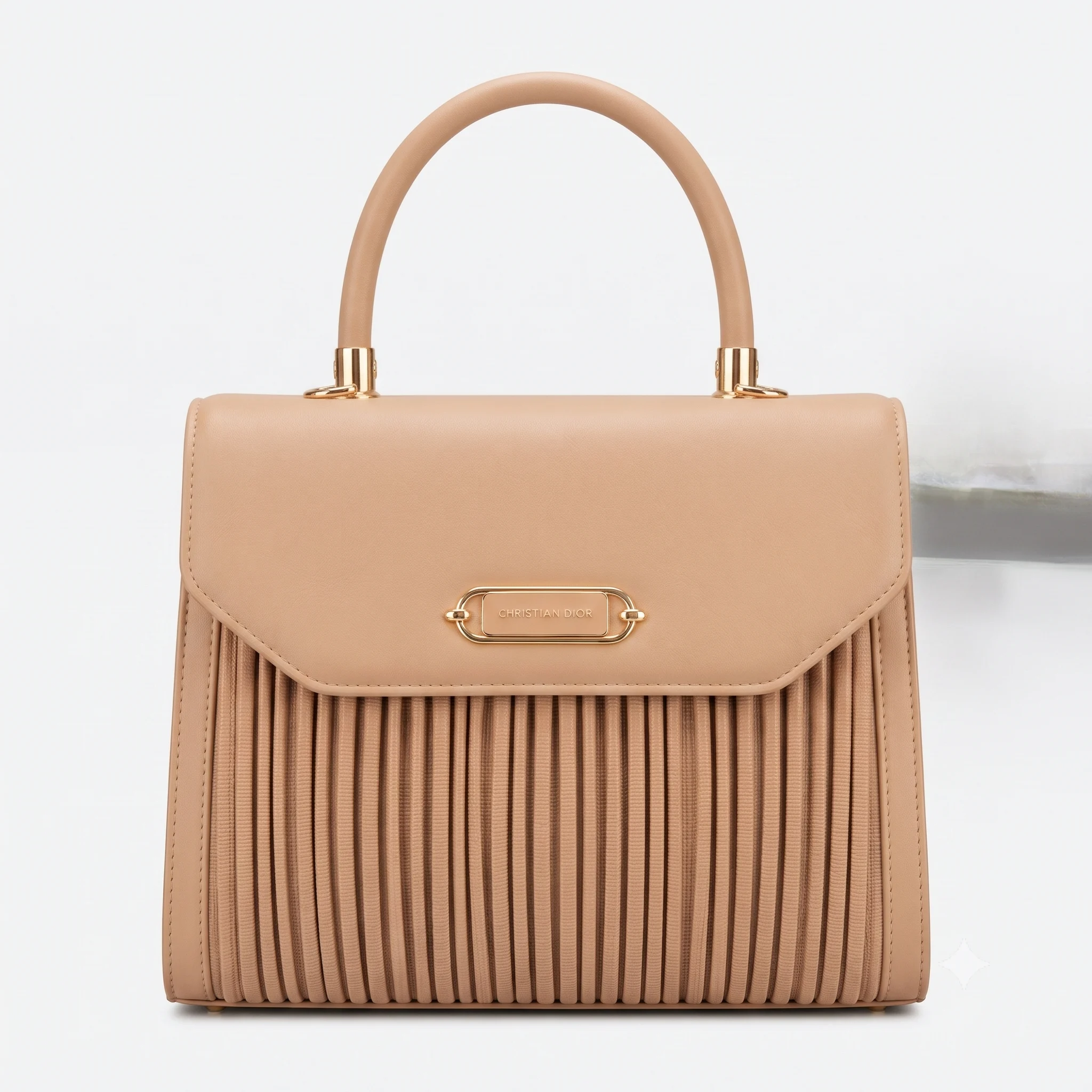 Pleated beige handbag Pleated beige handbag