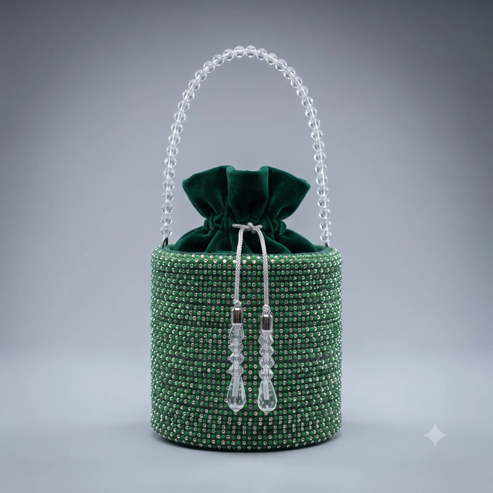 Crystal Embellished Bucket Bag Crystal Embellished Bucket Bag