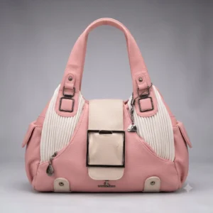 Pink and Beige Handbag