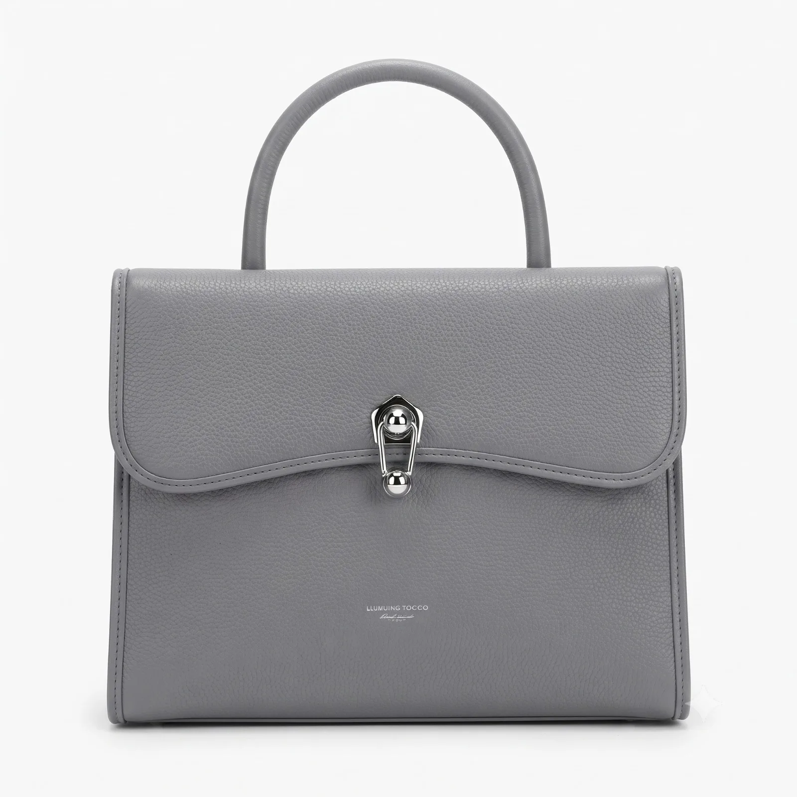 Grey leather handbag Grey leather handbag
