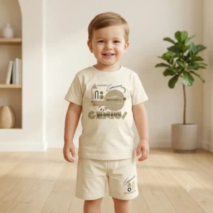 Kids geometric print outfit