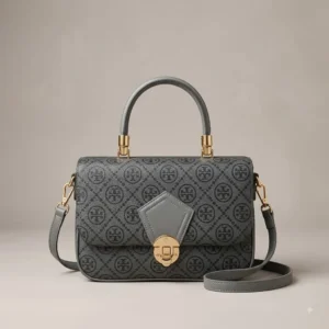 Grey Monogram Top Handle Handbag