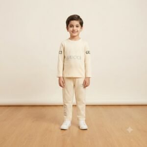 Boys Beige Gucci Tracksuit Set