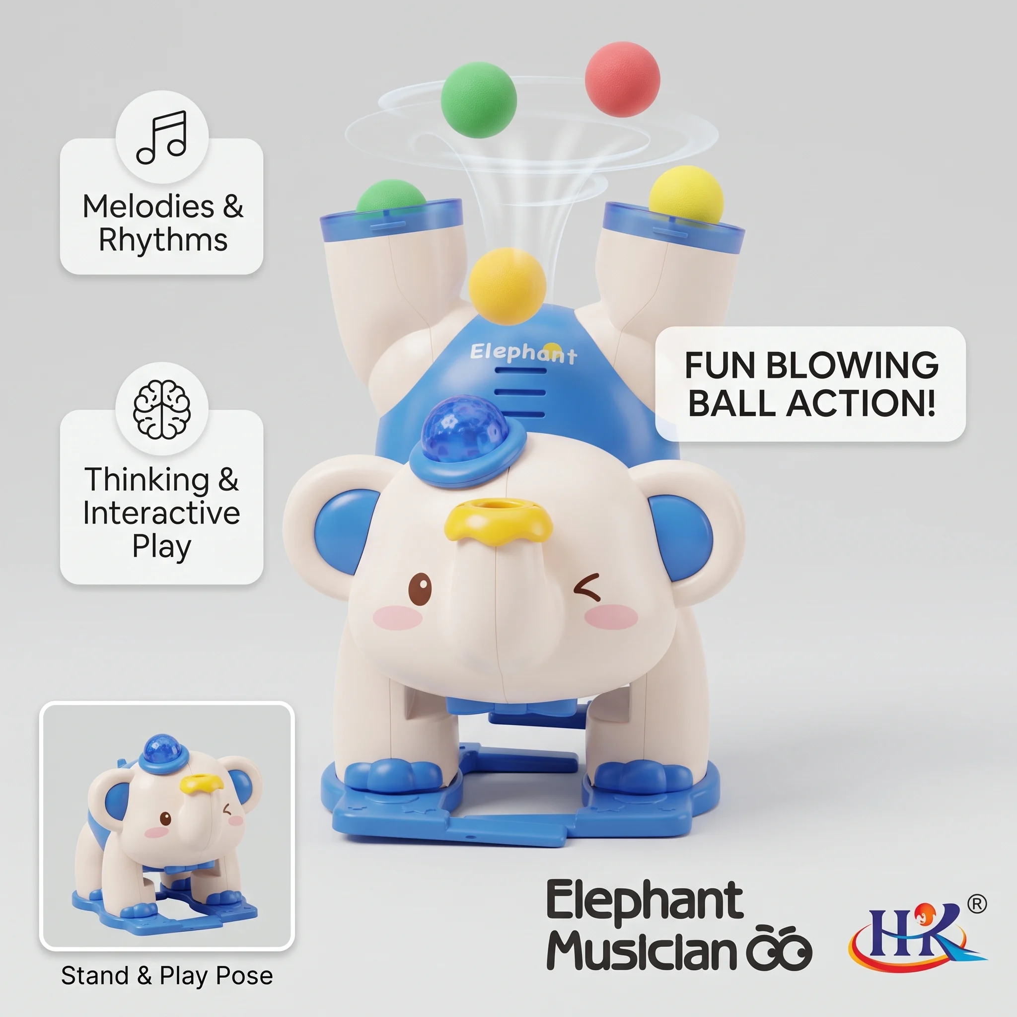 Elephant Musician Toy