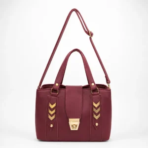 Maroon casual handbag