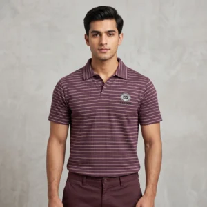 Men's maroon polo shirt