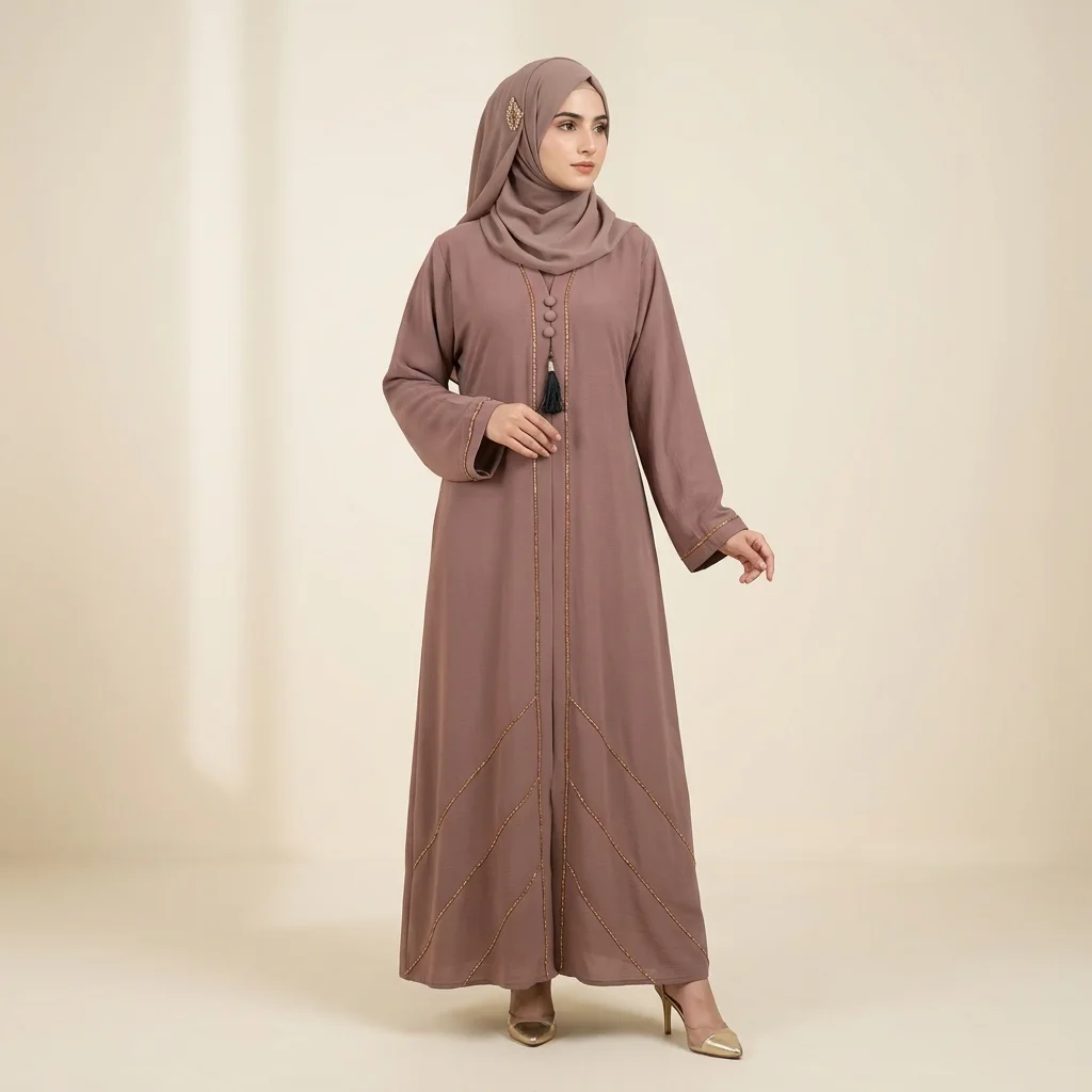 Elegant Mauve Ladies Abaya Elegant Mauve Ladies Abaya