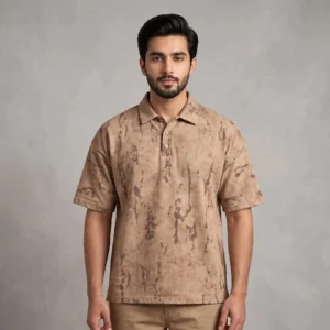 Men's abstract polo shirt
