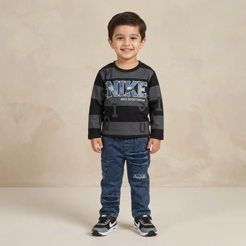 Kids Black Balenciaga Summer Suit