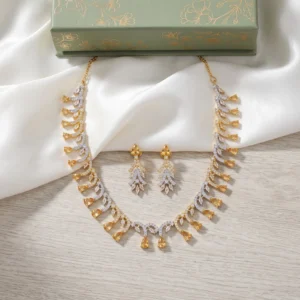 Yellow Topaz Zirconia Necklace Set