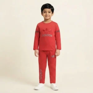 Boys Red Sporty Tracksuit Set