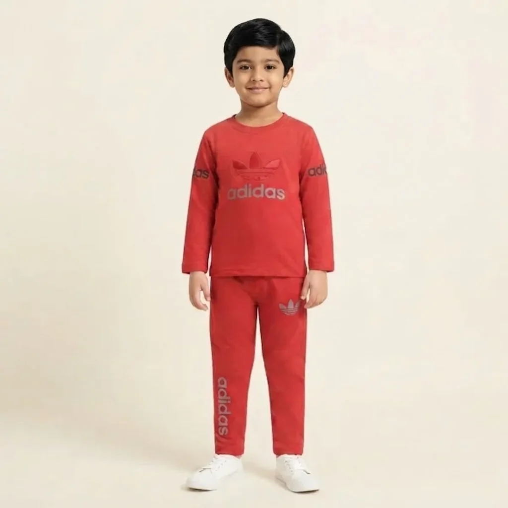 Boys Red Sporty Tracksuit Set Boys Red Sporty Tracksuit Set