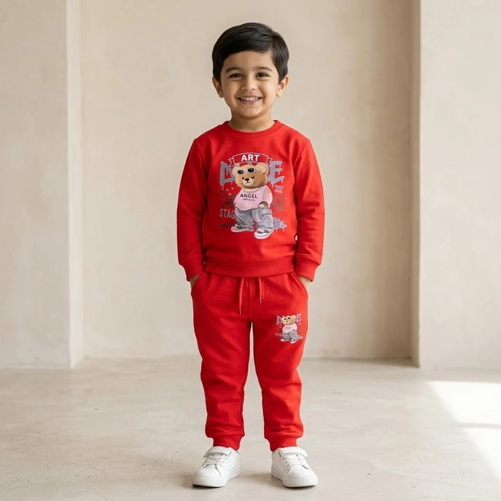 Boys red bear tracksuit Boys red bear tracksuit