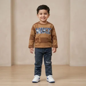 Boys brown graphic t-shirt