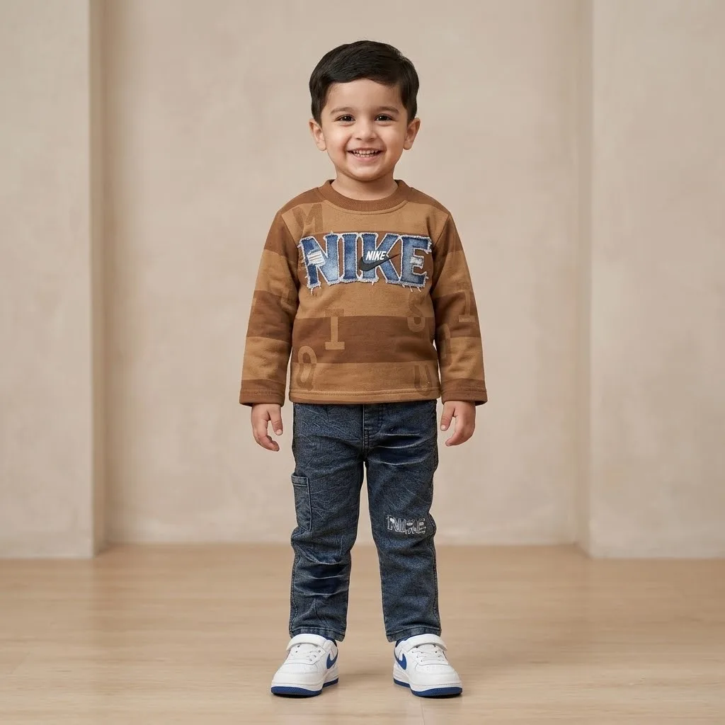 Boys brown graphic t-shirt