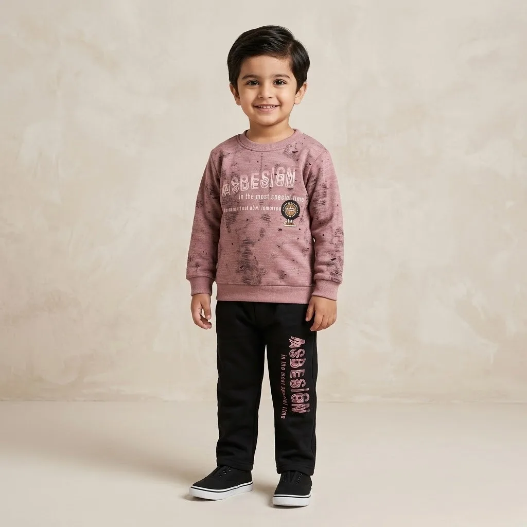 Boys Pink Graphic Long Sleeve Top